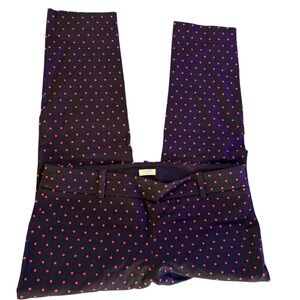 J. Crew Minnie polka dot pants stretch fit sz 8 petite